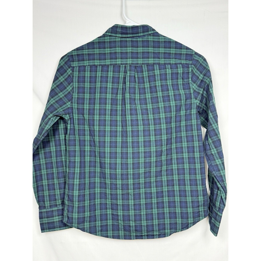 Crewcuts Boys Long Sleeve Flex Casual Shirt Black Watch Plaid Button Down 10 - Picture 5 of 9